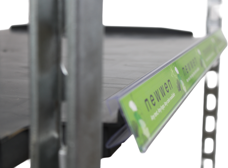 Newwen price strip holding a branded, swappable sign insert